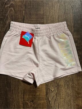 Girls Puma Pink Active Shorts